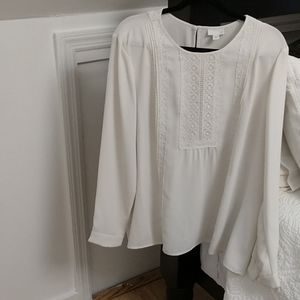 J Jill cream colored blouse